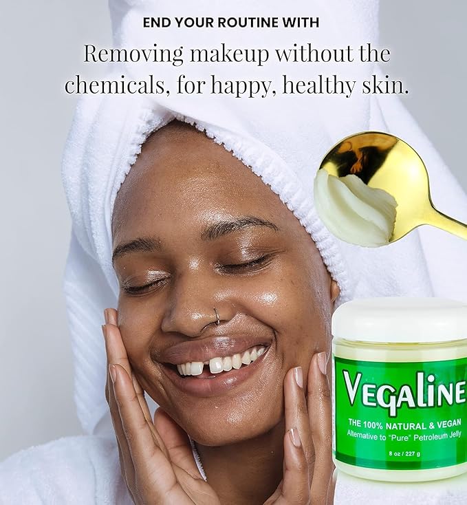 Beesaluxe Vegaline - 100% Natural, Vegan & Hypoallergenic Alternative to Petroleum Jelly - Unpetroleum - Lips, Hands, Baby, Makeup Remover and More (4 Ounce)