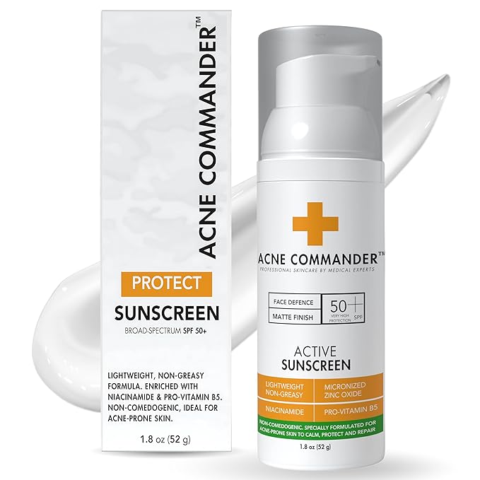 Breakout-Free Mineral SPF 50 Face Sunscreen – Zinc Oxide, Non-Comedogenic Broad-Spectrum UVA/UVB Protection for Sensitive & Acne-Prone Skin | Lightweight, Hydrating, Matte Finish & Water-Resistant 52G