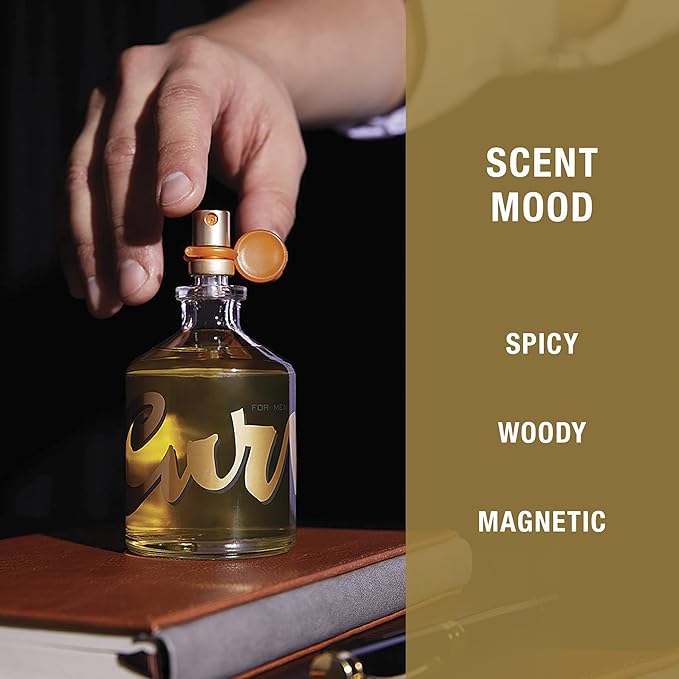 Curve Men's Cologne Fragrance Spray, Spicy Wood Magnetic Scent for Day or Night, 6.8 Fl Oz