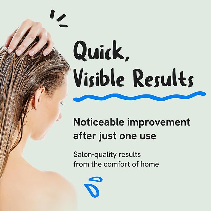 Daily Collagen Protein Ceramide Hair Treatment for Dry, Damaged Hair, Bond Repair Deep Conditioning Mask with Hydrolyzed Collagen & Pea Protein, 3.3fl.oz | 100ml