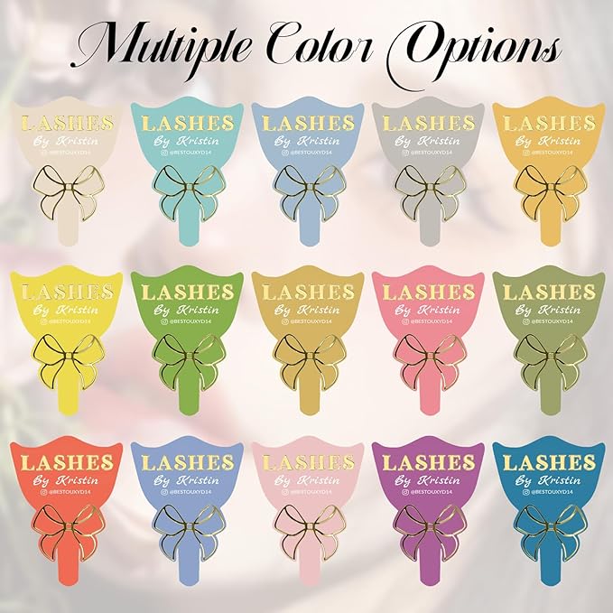 Personalized Lash Mirror Custom Eyelash Photo Prop Personalised Acrylic Handheld Lash Mirror with Name Gift for Beauty Girls Technician (Color011)