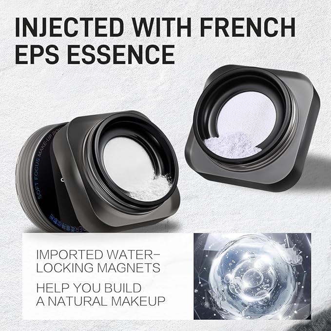 CARSLAN Soft Focus Loose Setting Powder, Waterproof, Matte, Oil Control, Shine Free, Talc-Free Face Powder Makeup, 24H Longwear Finishing Powder, 01 Translucent （Sample）