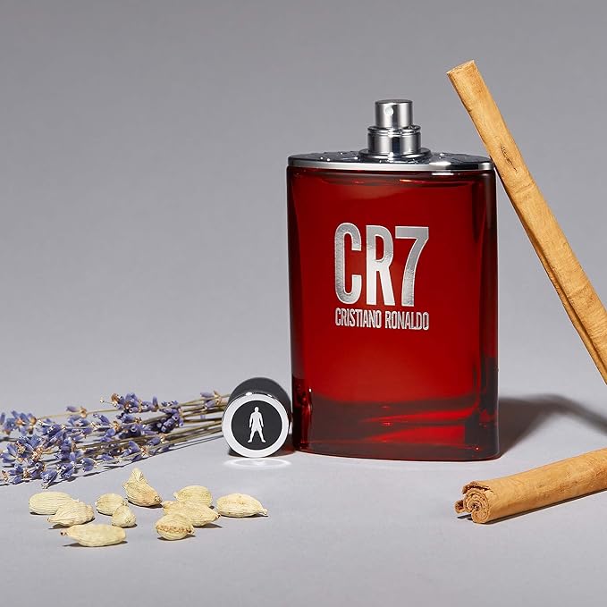 CR7 Cristiano Ronaldo - Eau De Toilette Cologne Scent for Men - Woody, Musky Scent with Lavender, Cardamom, Tobacco, and Cedar - From Cristiano Ronaldo’s Original Men’s Fragrance Collection - 3.4 oz