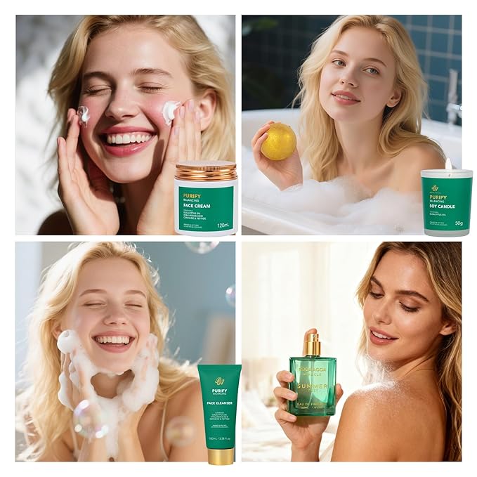 25 Pcs Valentines Day Gifts for Women, Eucalyptus Bath & Body Gift Set, Hydrating Skin Care Set, Spa & Self Care Gift, Cosmetic Bag, Necklace, Christmas, Birthday, Mother's Day