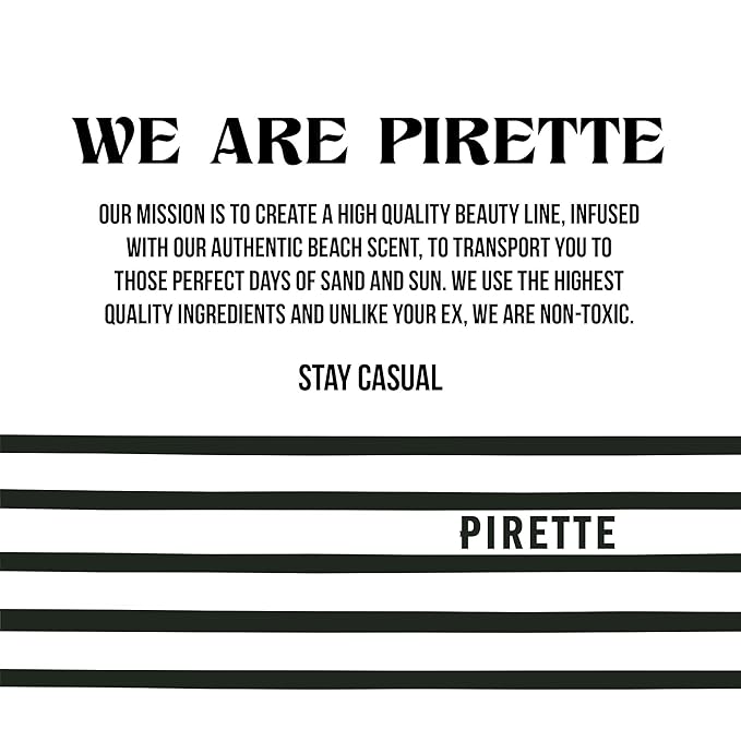 PIRETTE Mini Fragrance Oil Roll On, Beach-Inspired, & Long Lasting Perfume Oil with Notes of Fresh Green Coconut, Surf Wax & Sunscreen, Travel Size Perfume for Women, 0.25 fl oz