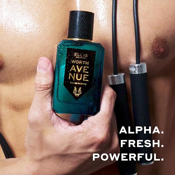 Ellis Brooklyn WORTH AVENUE Eau de Parfum for Men 1.7oz / 50ml - Lavender Suede, Cardamom, Angelica Seed & Ambrox Super – Fresh, Powerful, Sophisticated Scent