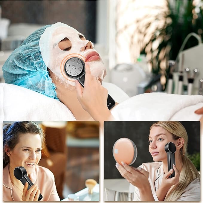 Skin Tightening Device | 6 in 1 Radio Frequency Skin Tightening Device | Professional Face Tightening | Lifting | Wrinkle Reducing | Depuff | Absorb | at Home RF Anti Aging Face Beauty Device