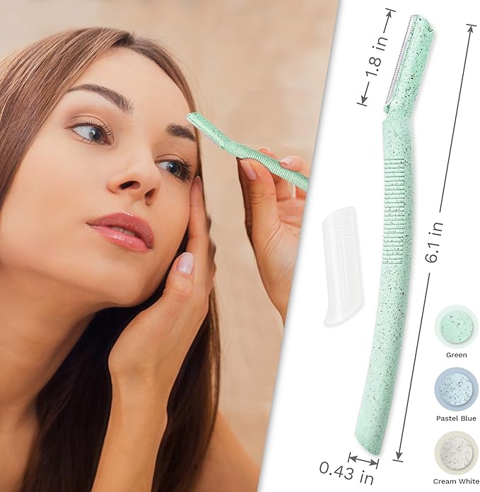 ennva Eyebrow Razor for Women | Dermaplane Facial Razor for Face | Hair Trimmer Face Razor for Body Use | Multipurpose Facial Hair Removal Disposable Blades Eyebrow Tool - 6pcs