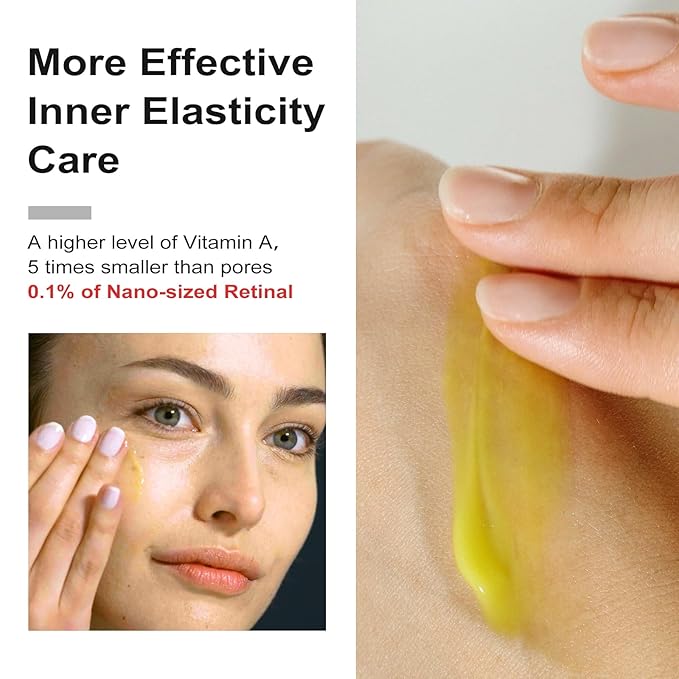 Tightening Booster, Pore Minimizer, Wrinkles & Fine Lines, Firmer Skin with Retinal 0.1% & Panthenol 1%, Retinol serum for face, Accelerates Skin Renewal, Non-Irritating(2pcs)