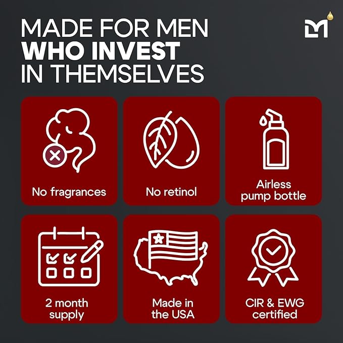 Titan MAX Anti-Aging Peptides Serum for Face – Utra Potency Mens Peptide Serum Moisturizer – Skin Care Men – Face Serum Men – Anti Aging Serum – 10% Niacinamide, HA – All Skin Types–Unscented