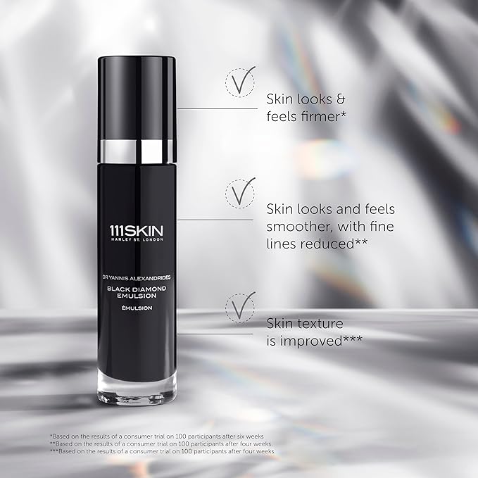 111SKIN Black Diamond Emulsion, Lightweight Age-Defying Face Cream, Generates Collagen Production, NAC Y2 Improves Elasticity (1.7 fl oz)