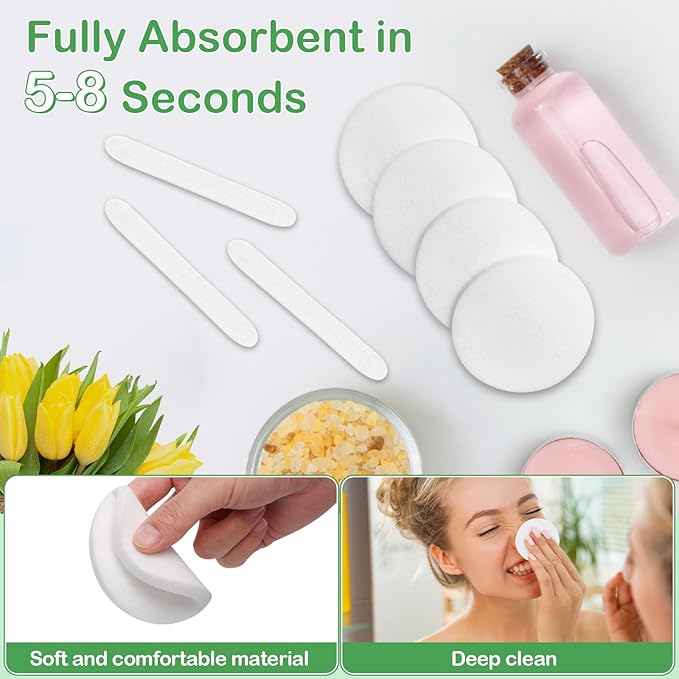 84 Pcs Facial Sponge Compressed, Luxiv Face Cleansing Sponge for Estheticians Compressed Makeup Sponge Round Wash Face Sponges for Women Compress Exfoliating Removal Sponge (White)