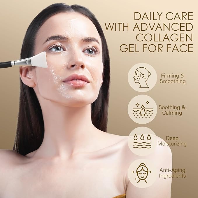 Microcurrent Conductive Gel Hydrating Collagen Leave-On Primer for Face Conductivity Gel with Hyaluronic Acid Snail Mucin Centella Asiatica Fragrance-Free Paraben-Free Work with Facial Device
