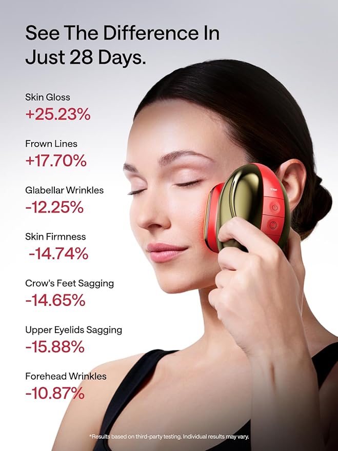 JMOON Face Lift Gift Collection, Microcurrent Facial Device, Medical Grade Red & Infrared Light Therapy for Face, Lifts, Firms, Smooths Wrinkles with 4 Modes & 5 Intensity Levels