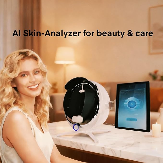 AI Skin Imaging Device for Beauty Salon & Spa – 13.3” HD Display, 8-Spectrum Light Facial Scanner, Professional Cosmetic Skin Evaluation System, Multi-Language Interface