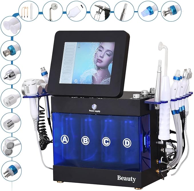 14 in 1 Hydrogen Oxygen Facial Machine Hydrodermabrasion Device Face Skin Care Machine for Home Beauty Salon