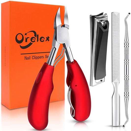 Toenail Clipper for Adults, Have Duty Nail Clipper for Ingrown Toenails, Fingernail Clippers for Thick Nails, Seniors, Men, Women, Super Sharp Curved Blade Grooming Tool