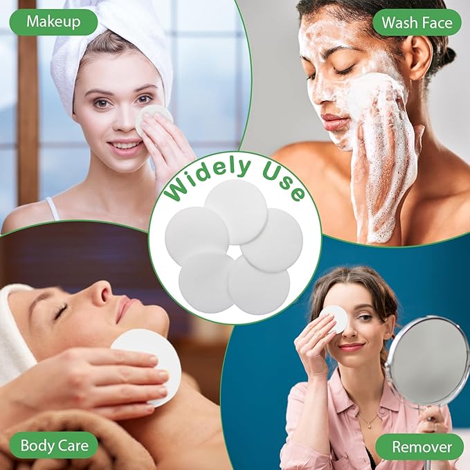 84 Pcs Facial Sponge Compressed, Luxiv Face Cleansing Sponge for Estheticians Compressed Makeup Sponge Round Wash Face Sponges for Women Compress Exfoliating Removal Sponge (White)