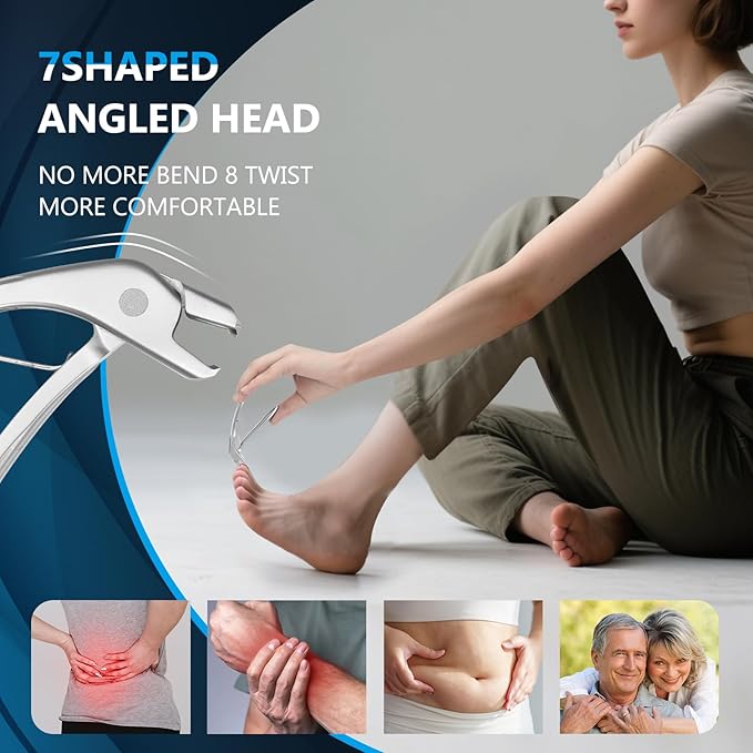 Toenail Clippers & Nail Clippers Set for Seniors - Heavy-Duty Long Handled Toenail Clippers for Thick Toenails, Men & Women | Hygienic Manicure Set | Gift Idea