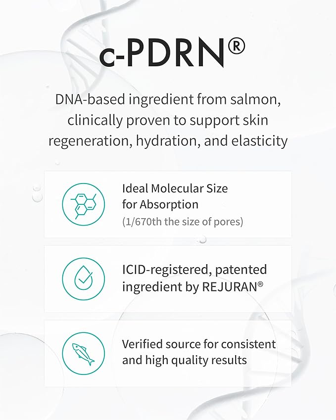 REJURAN® Turnover Ampoule, c-PDRN® – Original Salmon DNA PDRN Face Serum for Rejuvenation, Firming, Hydration & Youthful Glow, Refines Skin Texture. Korean Skincare (1.01 fl oz)