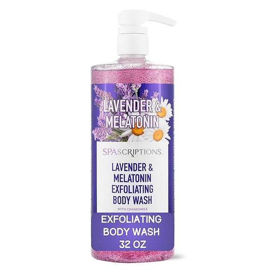 SpaScriptions Lavender & Melatonin Exfoliating Body Wash – 32 fl oz