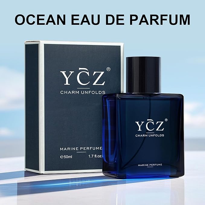 Ycz Marine Charm Unisex Eau de Parfum - 1.7 oz Long Lasting Sea Perfume for Men and Women, Everyday Fragrance, Ideal Ocean Fragrance For Special Occasions, Travel Perfumes