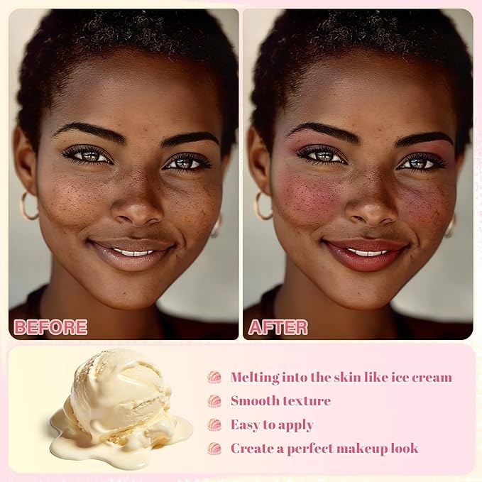 UCANBE Skin Breath Blush & Bronzer Multiuse Stick, 2-in-1 Creamy Face Cheeks Contour Makeup Stick for Natural Radiant Finish Look, Vegan & Cruelty-Free, Travel-Friendly (05 Charming Berry)