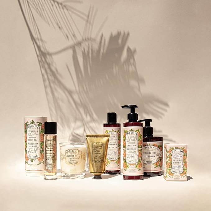 Panier des Sens Rose Geranium Hand Cream with Olive Oil - Nourishing Hand Cream for Dry Cracked Hands 97% Natural Ingredients - Dermatologically Tested Hand Lotion for Woman Made in France, 2.5 fl oz