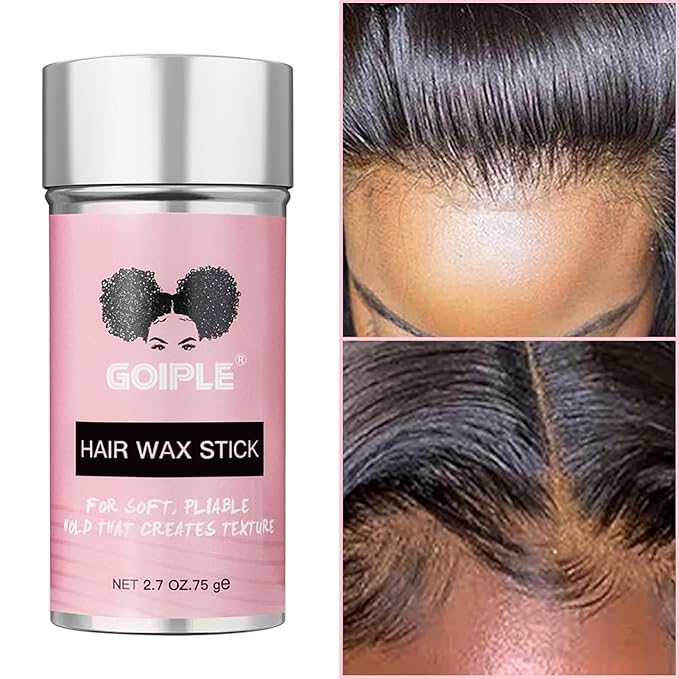 Strong Hold Non-Greasy Edge Control Gel and Wax Stick with Hair Comb for All Hair Types - No Flaking Edge Wax for Styling Black Hair Wigs