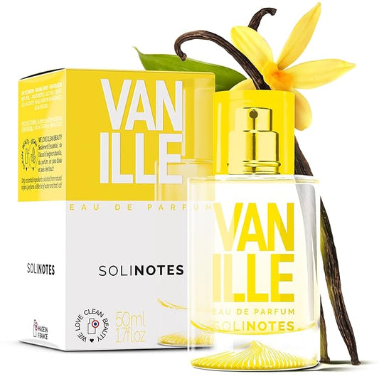 Solinotes Vanilla Perfume for Women & Men, 1.7 Fl Oz/ 50 ML Eau De Parfum, Delicate Floral and Soothing Scent with Premium Ingredients - Clean Perfume, Cruelty Free, Vegan, Made in France