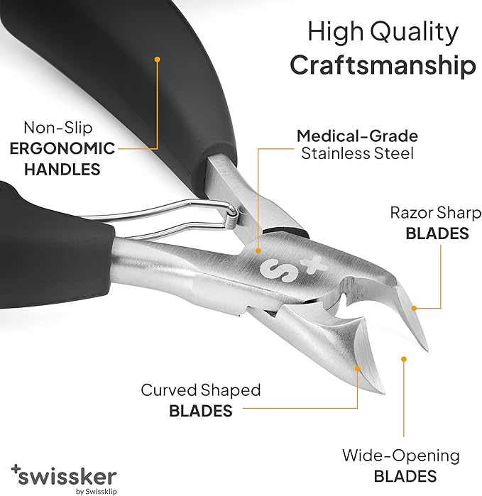 Swissklip Toenail Clippers | Heavy Duty Toe Nail Clippers I Toenail Clippers for Thick Nails I Big Toe Nail Clippers for Thick Toenails I Heavy Duty Nail Clippers for Thick Nail