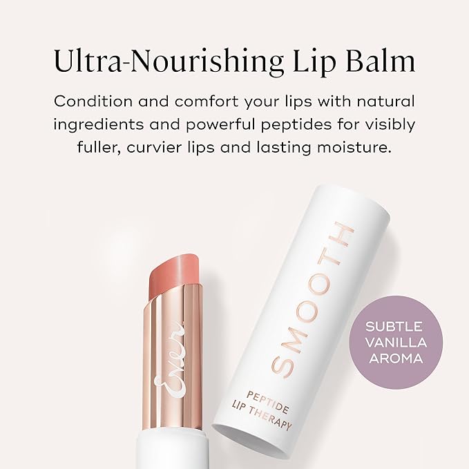 EVER Peptide Lip Therapy — Coral (Orange-Toned Pink Tinted Balm with Peptides & Moisturizing Botanical Oils)
