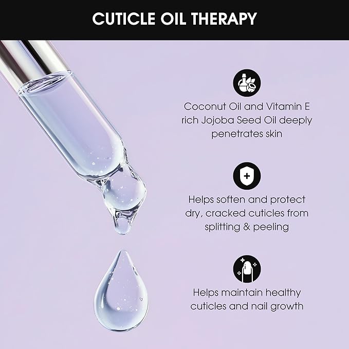 Deborah Lippmann Cuticle Oil, Hydrating Nail Care Treatment, Repair Dry Cuticles with Vitamin E and Coconut Oil, 0.50 Fl Oz