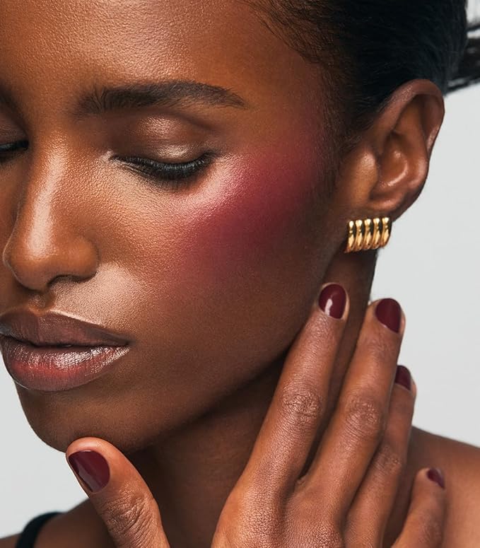 MAKE Beauty Cream Stroke Cream Blush Stick for Cheeks - Vibrant yet Natural Soft Matte Finish - Shade Rouge Moon, Berry Plum Blush Makeup