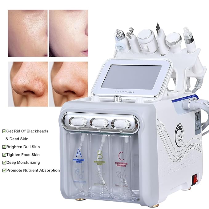 Hydrogen Oxygen Facial Machine 7 In One Diamond Microdermabrasion Machine, Facial Hydrodermabrasion Device For Home Beauty Salon