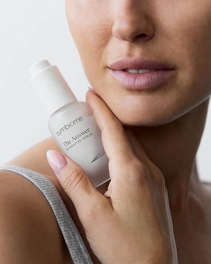 symbiome The Answer Reparative Face Serum, Collagen Enhancing Anti-Aging Serum, Stem Cell Media Blend Facial Serum, Hydrating Hyaluronic Acid Serum for Face, 30 mL