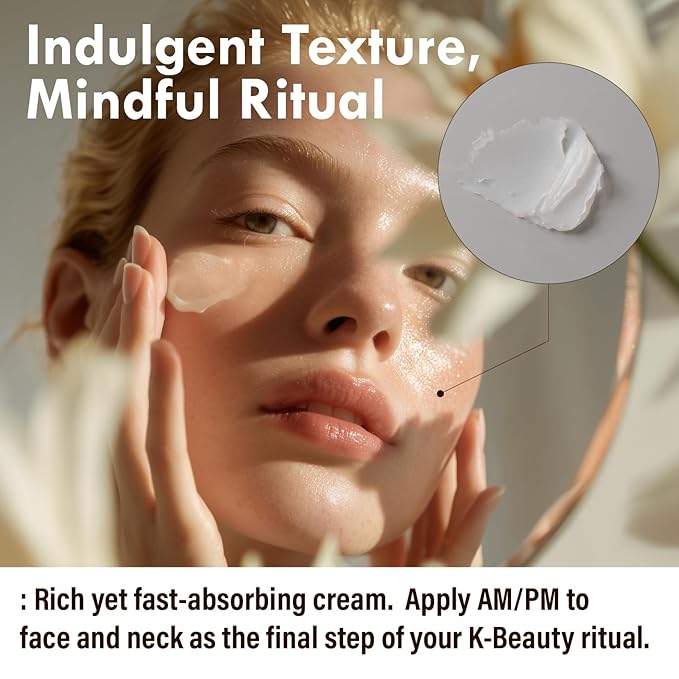 Korean Anti-Aging & Firming Face Moisturizer - Lotus Multi Barrier Cream with Niacinamide & Rice - Soothing for Sensitive Skin - Fragrance-Free - 1.69 fl oz