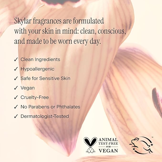 Skylar Nude Skin Eau de Parfum - Hypoallergenic & Clean Perfume for Women & Men, Vegan & Safe for Sensitive Skin, Notes of Pineapple, Vanilla, Coconut- 10mL /0.33 Fl oz