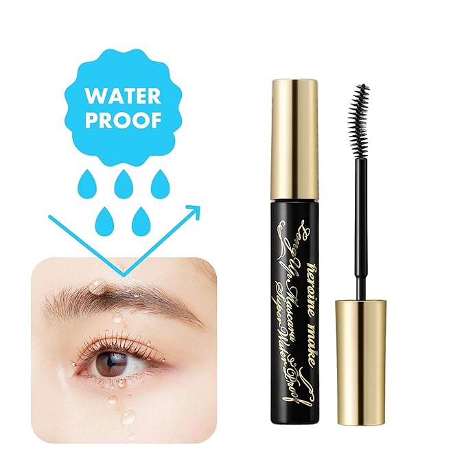 HEROINE MAKE by KISSME Waterproof Mascara Black | Tubing Mascara Volume and Length by Defining Fiber for Long and Curl Eye Makeup for Women, Made in Japan, Black, 1 EA