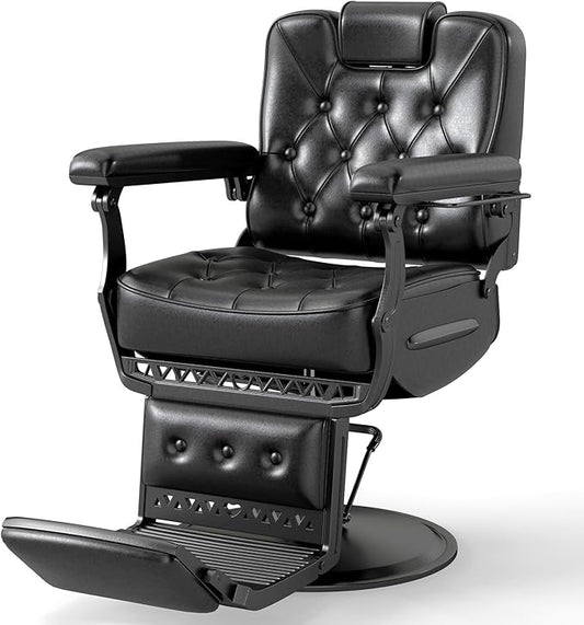 Artist hand Salon Chair, Hydraulic Barber Chairs for Barbershop, Vintage Barber Chair for Hair Stylist, Heavy Duty Barber Chair for Salon Spa Home