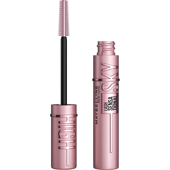Maybelline Lash Sensational Sky High Washable Mascara Makeup, Volumizing, Lengthening, Defining, Curling, Multiplying, Buildable Formula, Very Black, 1 Count