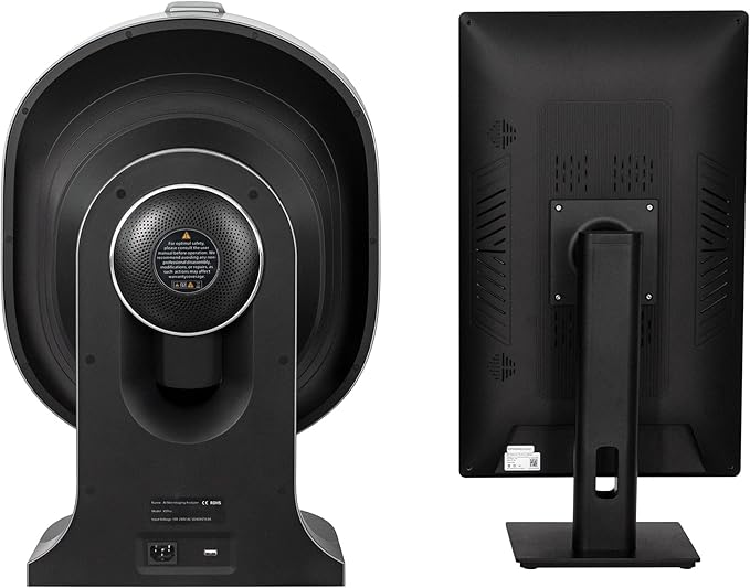 21.5 inch HD Mirror Screen AI Facial Skin Analysis Machine with Scalp Skin Detection 3D Scanner 36 Million Industrial-Grade Pixels 9 Spectral Lights Intelligent for Beauty Salons Skin Care (Grey)