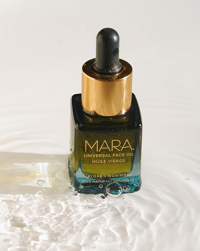 MARA - Universal Hydrating Face Oil for Anti-Aging + Glow with Algae + Moringa | Superfood Plant Oils Plump Skin, Boosts Firmness, For All Skin Types (0.5 oz | 15 ml; Travel Size)