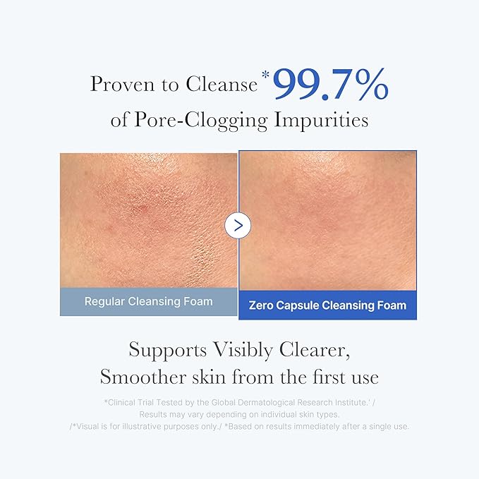 medicube Zero Pore Clear Blue Capsule Facial Deep Cleanser for Skin Texture, Blackhead & Pore Care | AHA, BHA & PHA for Double Cleansing, Daily Gentle Face Wash, Korean Skincare | 120g / 4.23 oz