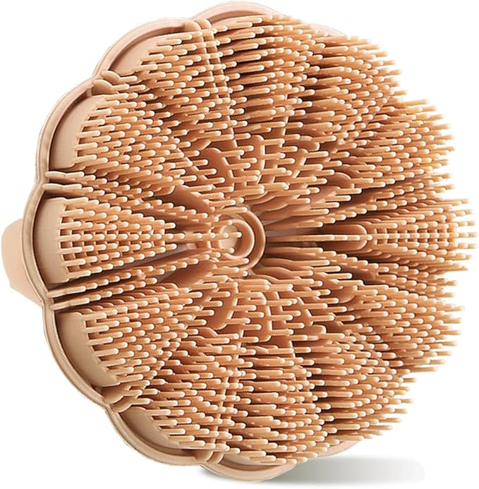 Silicone Body Scrubber Shower Brush, Exfoliating Body Wash Scrubbers for All Skin Types, Ergonomic No-Slip Handle, Body Brush for Showering