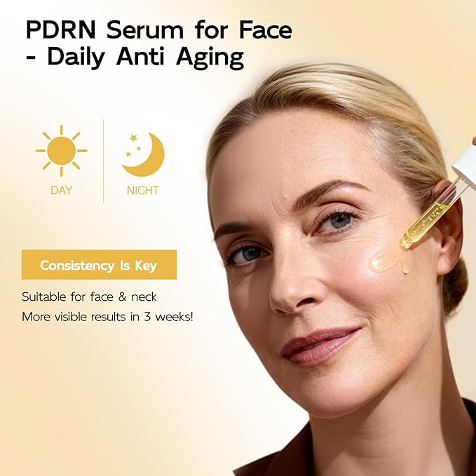 YouthVibe 0.5% PDRN Serum for Face, Anti-Aging Salmon DNA Face Serum with Hyaluronic Acid, Niacinamide & Squalane, Firming & Hydrating for Fine Lines & Wrinkles Skincare - 30ml