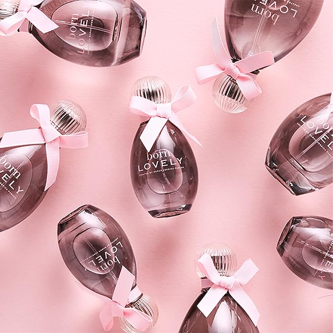 SJP Born Lovely Lush, Sweet, Elegant Amber Floral Eau De Parfum Spray Fragrance for Women - Mandarin, Peony, Honeysuckle, and Freesia - Intense, Long Lasting Scent - 3.4 oz