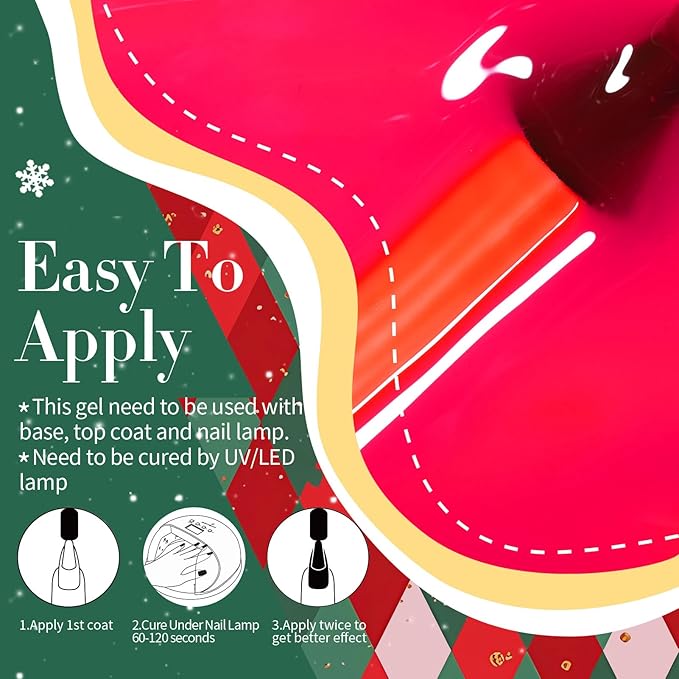 Born Pretty Jelly Gel Nail Polish Christmas Fall Winter Crystal Transparent Sheer Clear Gel Polish Red Coral Burnt Orange Green Grey Amber Brown 6 Colors Manicure Kit