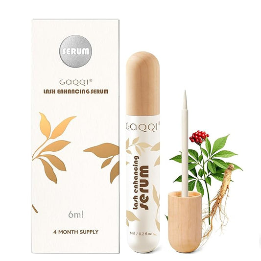 Lash Serum for Eyelash Growth, Eyelash Serum for Longer, Fuller & Stronger Lashes, With Natural Formula for Sensitive Eyes, Prostaglandin-Free, Vegan & Cruelty-Free （6ml）
