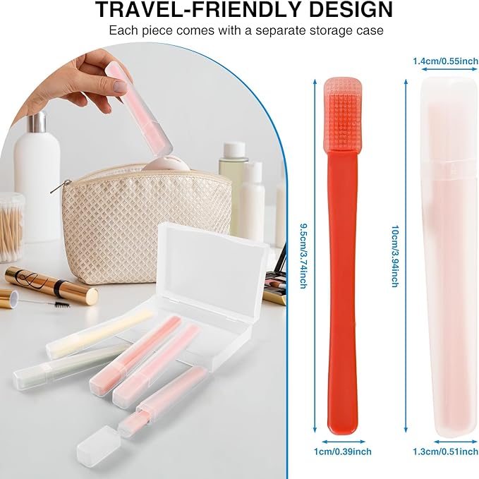 Eyelid Brush with Soft Silicone for Sensitive Eyelids,Gently Deeply Clean Eyelid Margins,Removes Dirt,Oil.Blepharitis,MGD and Dry Eyes Relief,Lid Scrubbing Device,Eyelid Cleanser Partner 10pcs